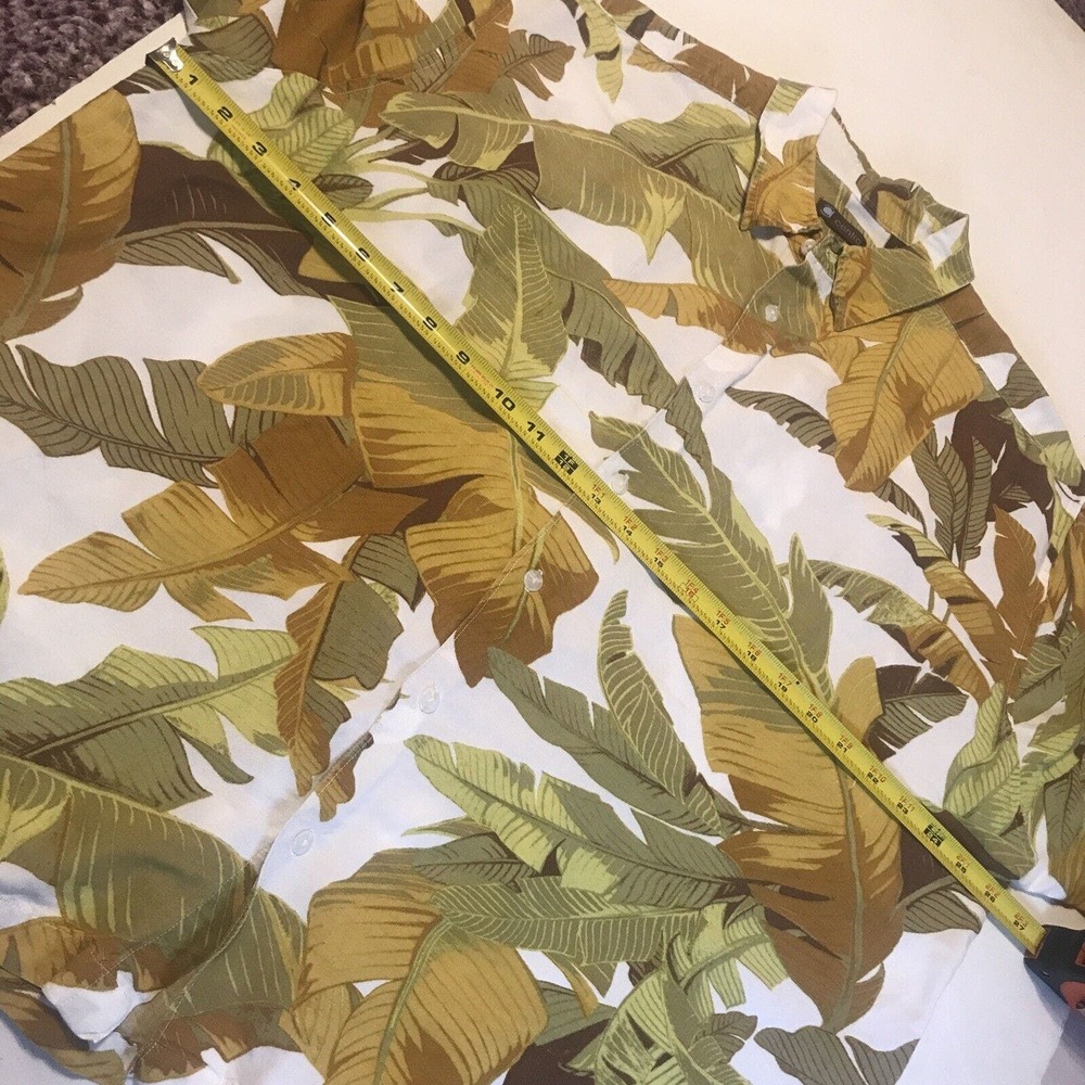 Centro Mens Shirt Size XXL Brown Hawaiian Short Sleeves 3954 - Picture 9 of 12